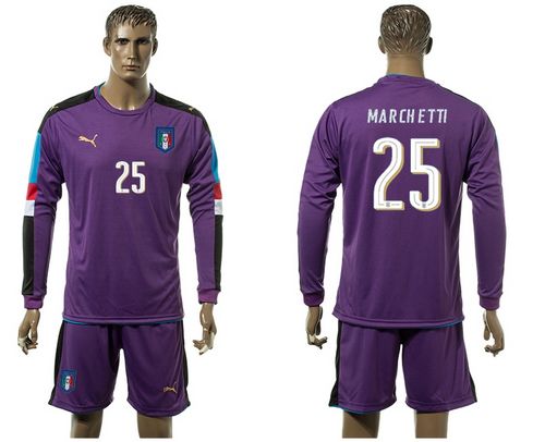 Australia #25 Marchetti Purple Goalkeeper Long Sleeve Soccer Country Jersey