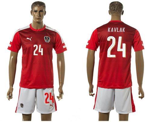 Austria #24 Kavlak Red Home Soccer Country Jersey