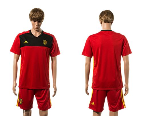 Belgium Blank Red Home Soccer Country Jersey
