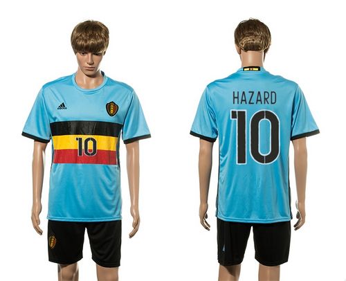 Belgium #10 E.Hazard Away Soccer Country Jersey