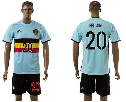 Belgium #20 Fellaini Away Soccer Country Jersey