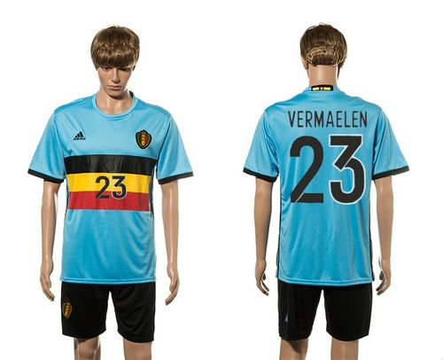 Belgium #23 Vermaelen Away Soccer Country Jersey