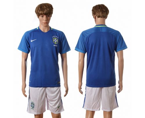 Brazil Blank Away Soccer Country Jersey