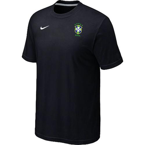  Brazil 2014 World Small Logo Soccer T Shirts Black