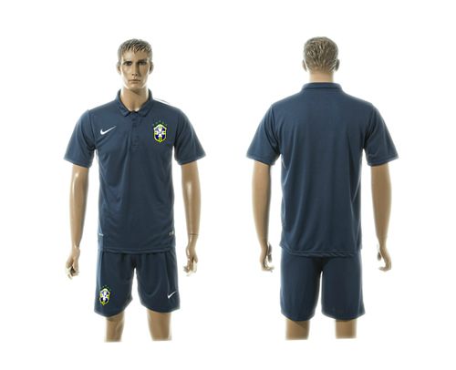 Brazil Blank Blue Training Soccer Country Jersey