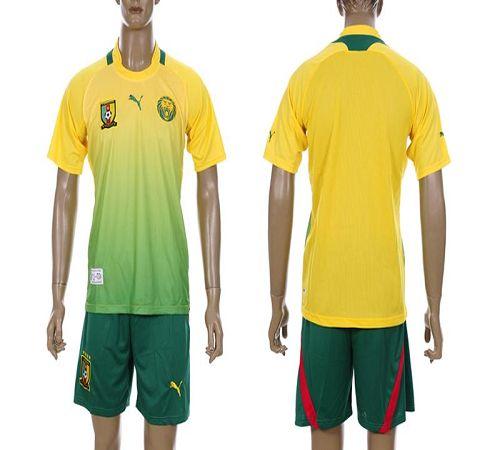 Cameroon Blank 2012/2013 Yellow Away Soccer Country Jersey