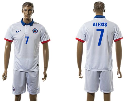 Chile #7 Alexis Away Soccer Country Jersey