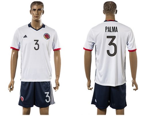 Colombia #3 Palma Away Soccer Country Jersey