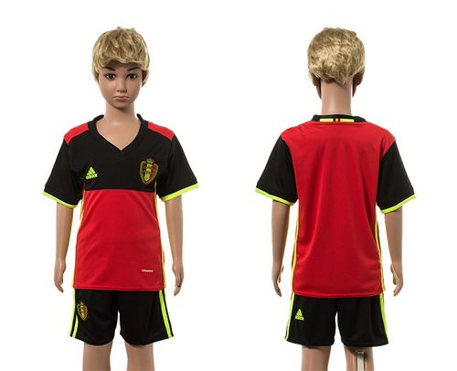 Belgium Blank Red Home Kid Soccer Country Jersey