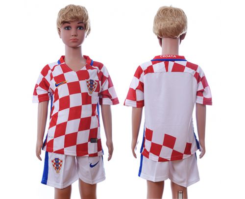 Croatia Blank Home Kid Soccer Country Jersey