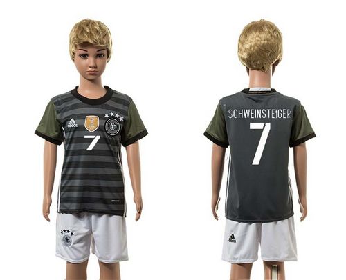 Germany #7 Schweinsteiger Away Kid Soccer Country Jersey