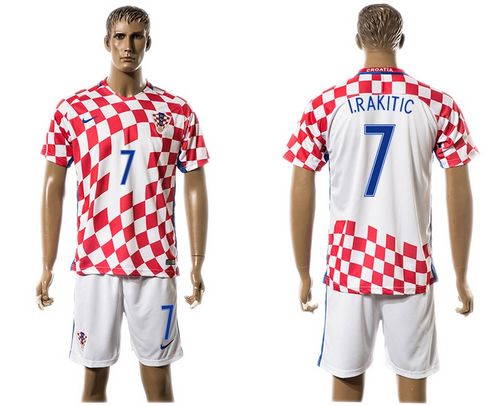 Croatia #7 I.Rakitic Home Soccer Country Jersey