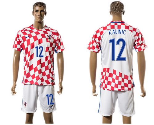 Croatia #12 Kalinic Home Soccer Country Jersey