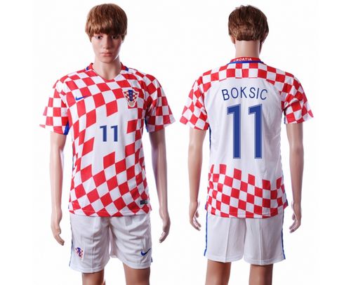 Croatia #11 Boksic Home Soccer Country Jersey