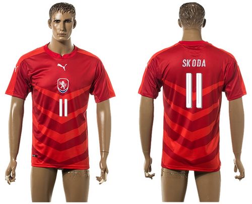 Czech #11 Skoda Red Home Soccer Country Jersey