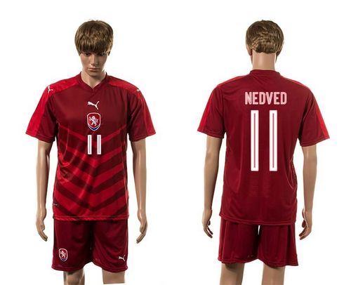 Czech #11 Nedevd Red Home Soccer Country Jersey