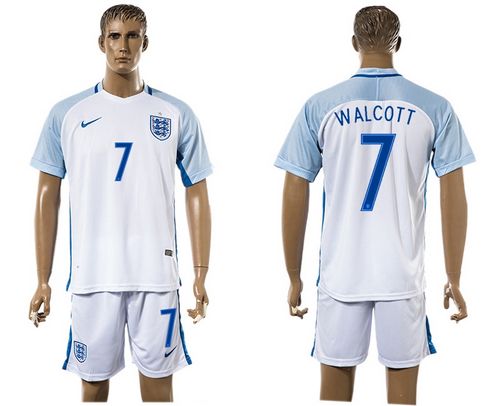 England #7 Walcott Home Soccer Country Jersey