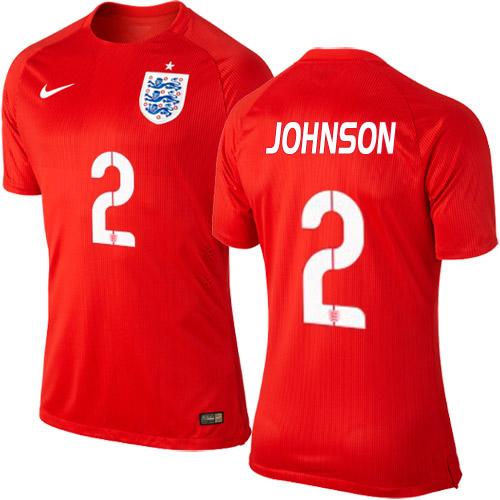 England #2 Glen Johnson Away Soccer Country Jersey