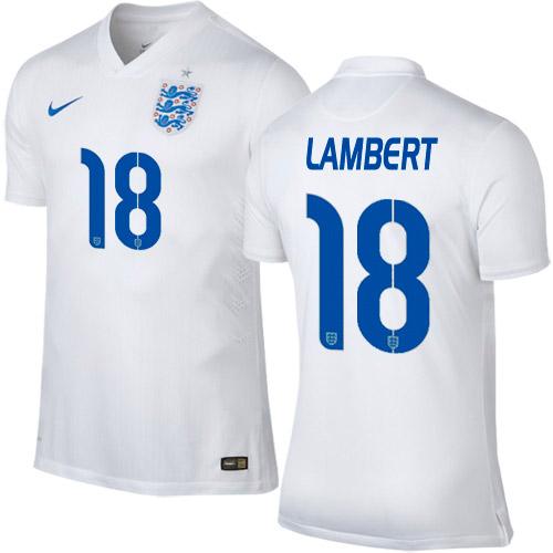 England #18 Rickie Lambert Home Soccer Country Jersey