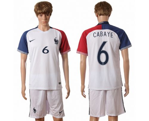 France #6 Cabaye Away Soccer Country Jersey