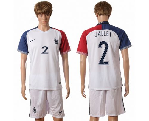 France #2 Jallet Away Soccer Country Jersey