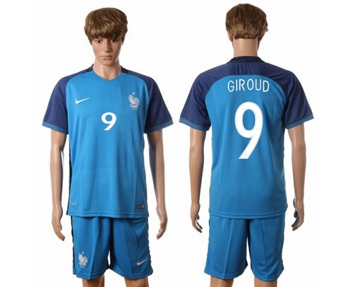 France #9 Giroud Home Soccer Country Jersey