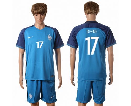 France #17 Digne Home Soccer Country Jersey