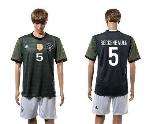 Germany #5 Beckenbauer Away Soccer Country Jersey