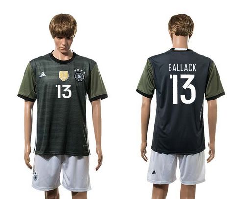 Germany #13 Ballack Away Soccer Country Jersey