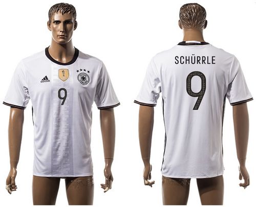 Germany #9 Schurrle White Home Soccer Country Jersey