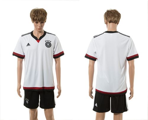 Germany Blank White Home Soccer Country Jersey