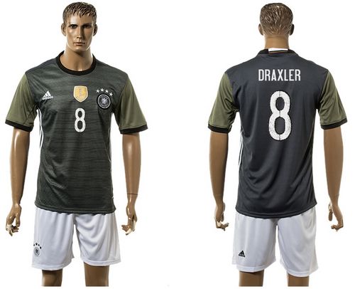 Germany #8 Draxler Away Soccer Country Jersey