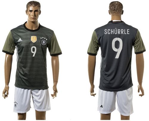 Germany #9 Schurrle Away Soccer Country Jersey