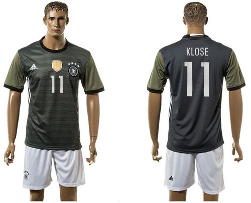 Germany #11 Klose Away Soccer Country Jersey