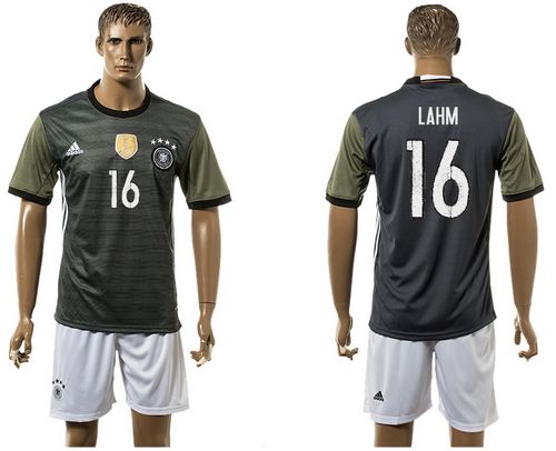 Germany #16 Lahm Away Soccer Country Jersey