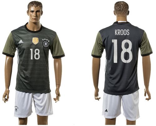 Germany #18 Kroos Away Soccer Country Jersey