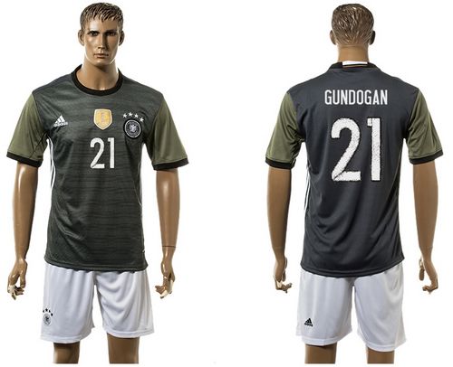 Germany #21 Gundogan Away Soccer Country Jersey