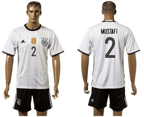 Germany #2 Mustafi White Home Soccer Country Jersey