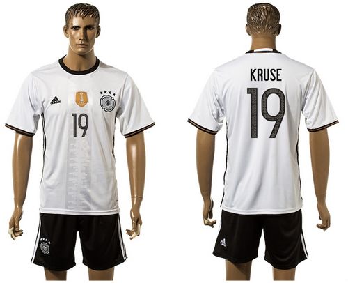 Germany #19 Kruse White Home Soccer Country Jersey