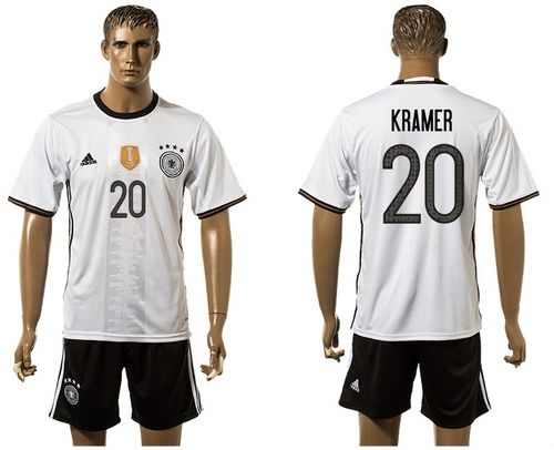 Germany #20 Kramer White Home Soccer Country Jersey
