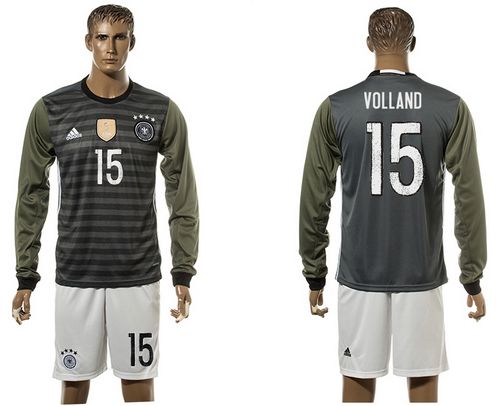 Germany #15 Volland Away Long Sleeves Soccer Country Jersey
