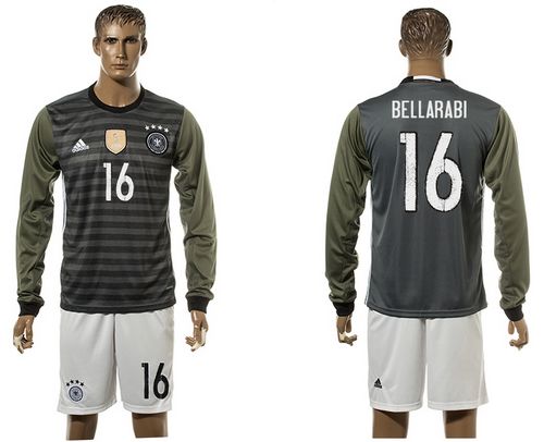 Germany #16 Bellarabi Away Long Sleeves Soccer Country Jersey