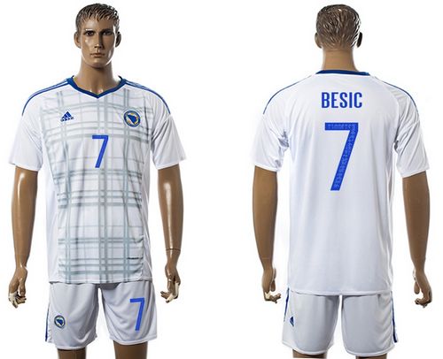 Bosnia Herzegovina #7 Besic Away Soccer Country Jersey