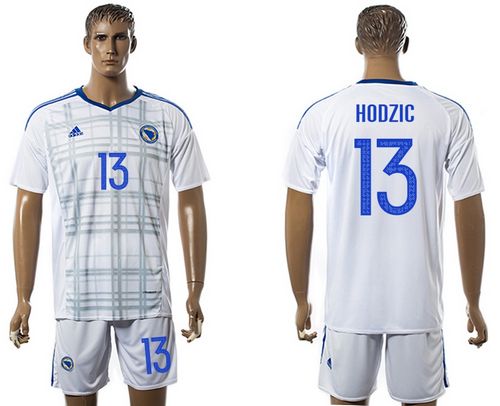 Bosnia Herzegovina #13 Hodzic Away Soccer Country Jersey