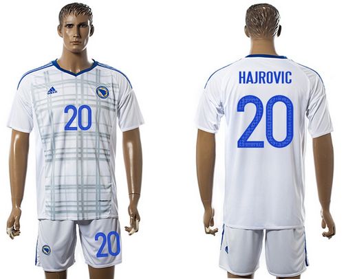 Bosnia Herzegovina #20 Hajrovic Away Soccer Country Jersey