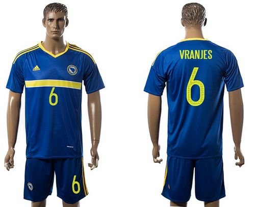 Bosnia Herzegovina #6 Vranjes Home Soccer Country Jersey