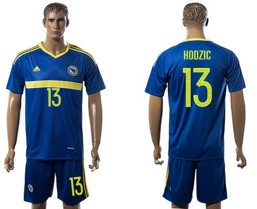Bosnia Herzegovina #13 Hodzic Home Soccer Country Jersey