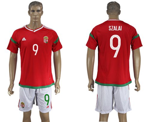 Hungary #9 Szalai Home Soccer Country Jersey