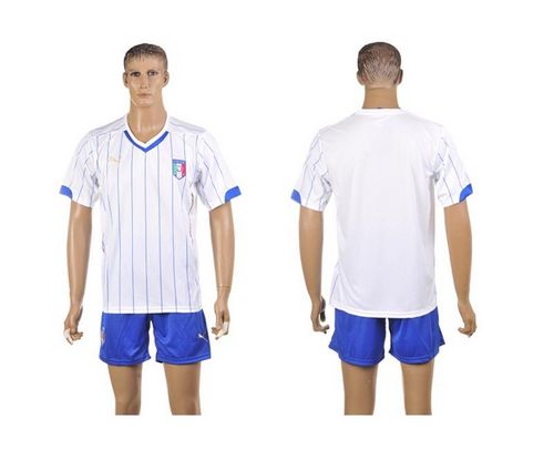 Italy Blank White Away World Cup Soccer Country Jersey