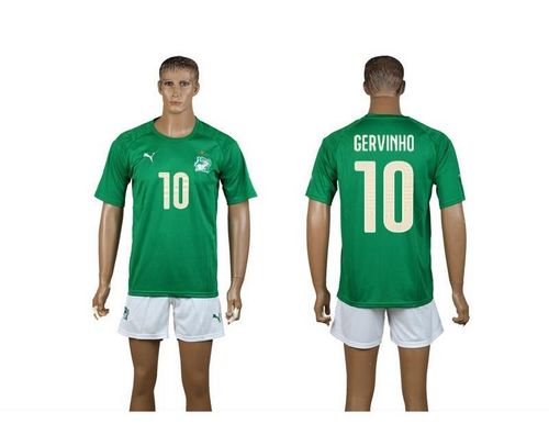 Cote d'lvoire #10 Gervinho Away Soccer Country Jersey